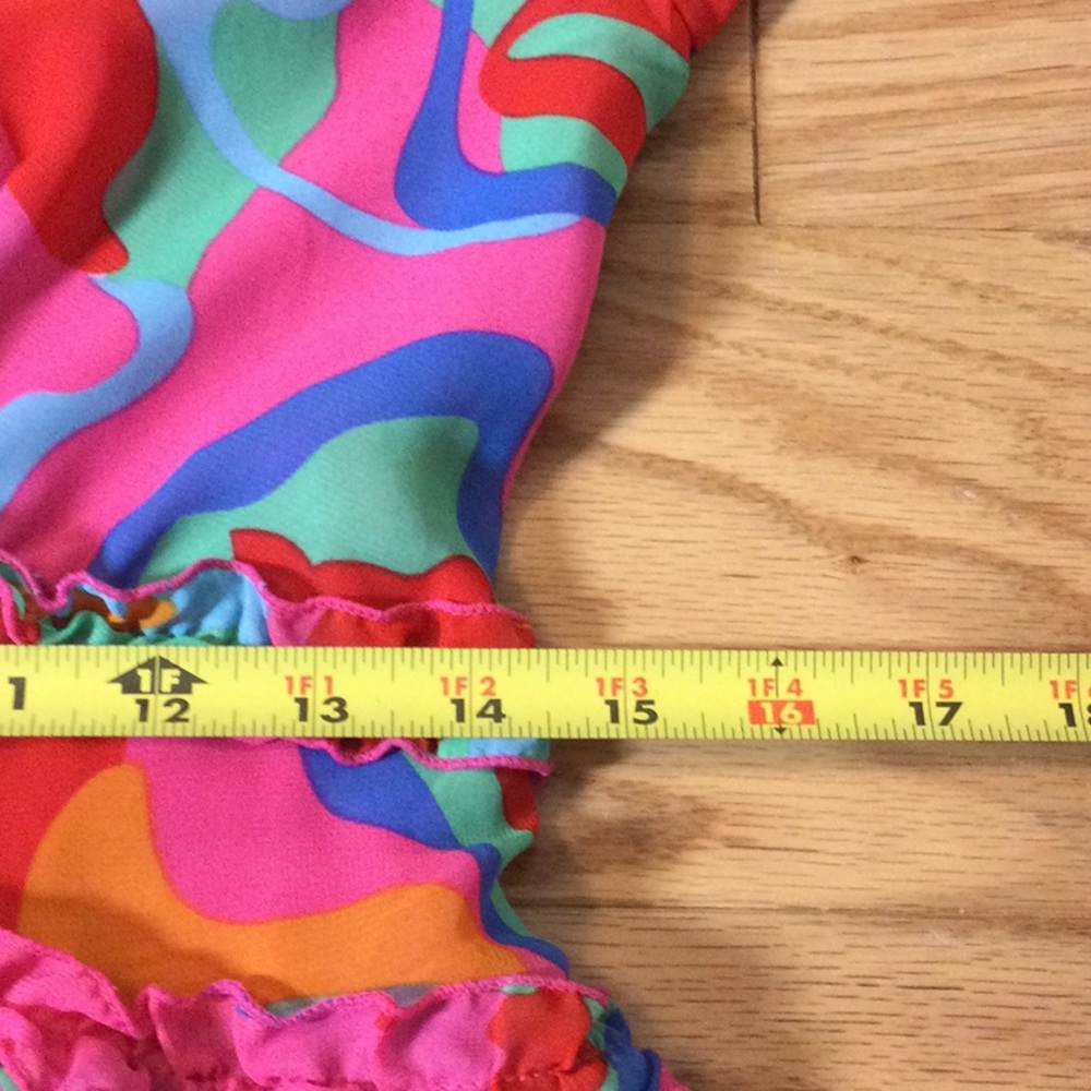 M Colorful Boho Ruffle Dress - Picture 12 of 16